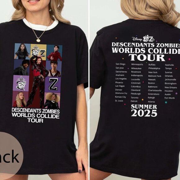 Descendants Zombies Worlds Collide Tour Shirt, Summer Music Festival 2025 Tee 24 - Picture 1 of 6